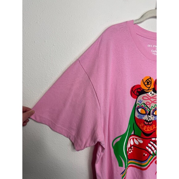 Urban Outfitters XXL Dia Pacheco Golden Hour Graphic T-Shirt Pink Crewneck NWT - Picture 5 of 9